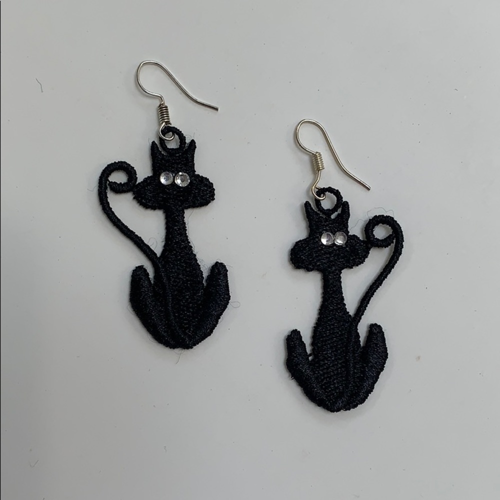 Black Cat Earrings